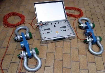 KUNZ AETS load cells, shackles and indicator case